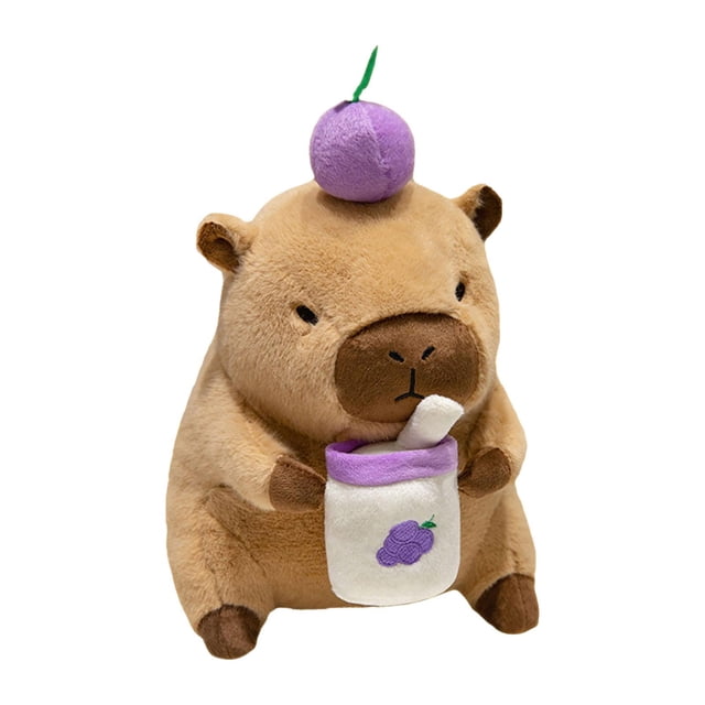 TISHITA Capybara Toy Cartoon Animal Capybara Stuffed Toy for Teens Gifts 40cm Grape