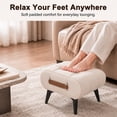 thumbnail image 4 of Leumius Faux Leather Ottoman with Hidden Storage Space,Modern Foot Stool with Handle and Metal Legs for Living Room Bedroom,White, 4 of 10
