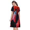 thumbnail image 6 of Vsdgher Closeup Red Flamingo Portrait for Womens Summer 2025 Casual Midi Maxi Dresses Lightweight Short Sleeve Round Neck Beach Dress -XX-Large, 6 of 7
