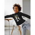 thumbnail image 2 of Kids On Clouds With Moon Long Sleeve Toddler -Image by Shutterstock,  4 Toddler, 2 of 4