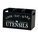 thumbnail image 4 of Porta utensilios para encimera de cocina, almacenamiento de utensilios de cocina con 3 compartimentos para encimera, contenedor para cubiertos., 4 of 9