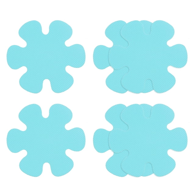 6uds Antideslizante Pegatinas para Baño Ducha Piso 3.94' Azul