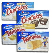 Hostess Twinkie Lovers Snack Cake Variety Pack | 36 Total cakes (Birthday & Chocolate Cupcakes, Banana & Plain Twinkies)