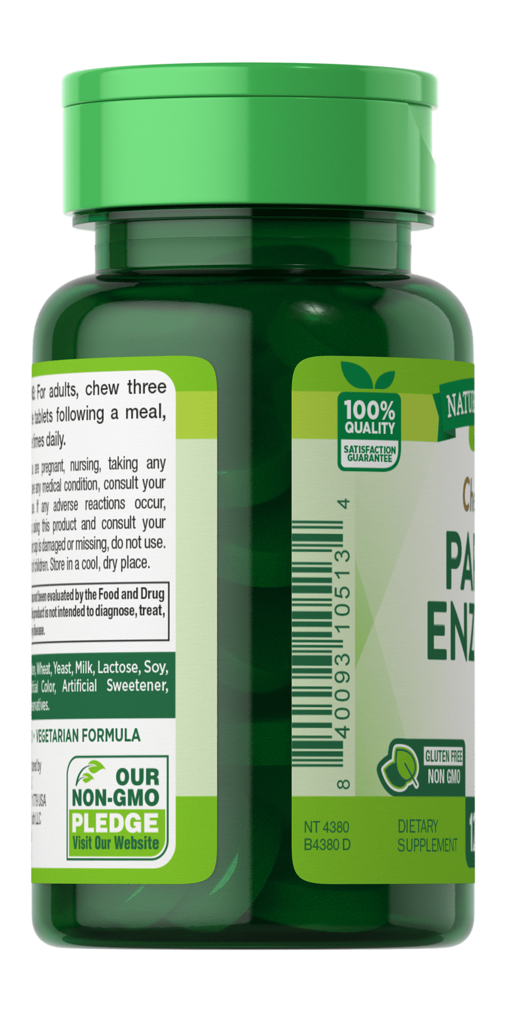 Natures Truth Chewable Papaya Enzyme Tablets, 120 Ea, 3 Pack