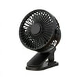 thumbnail image 1 of 1200Mah Summer Clip-on Fan Portable Automatic Oscillating Head Fan Rechargeable High Wind Power Fan for Student Black, 1 of 6