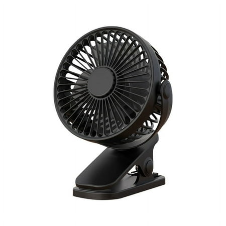

1200Mah Summer Clip-on Fan Portable Automatic Oscillating Head Fan Rechargeable High Wind Power Fan for Student Black