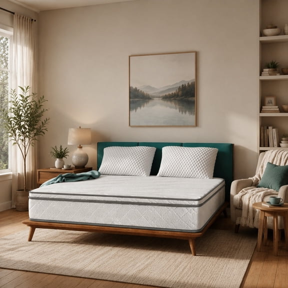 Full Size Mattress,10 Inch Hybrid Mattress in a Box with Gel Memory Foam,Individually Wrapped Pocket Coils Innerspring for Breathable and Durable Support