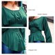 thumbnail image 2 of Wrap Peplum Blouse, High Waist Long Sleeve Tops Round Neck Fashion For Home Office Travel For Women ANGGREK No, 2 of 5