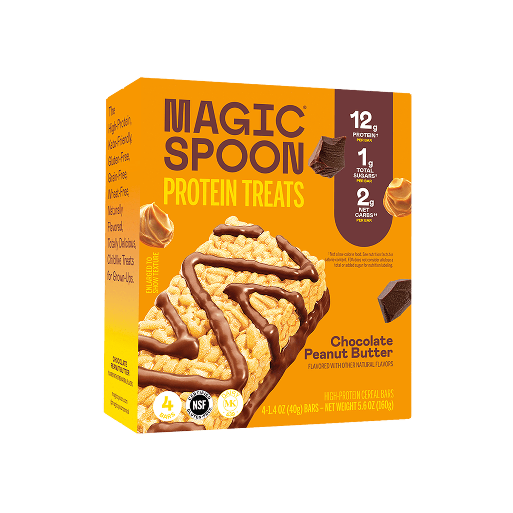 Magic Spoon, Chocolate Peanut Butter Protein Treats, 1.4 oz, 4 Count