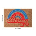 thumbnail image 3 of Decoraciones para el Día de los Caídos, decoraciones para el 4 de julio, felpudo de bienvenida del 4 de julio, felpudo de poliéster con diseños de letras, alfombra antideslizante para interior y exter, 3 of 6
