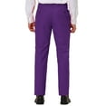 thumbnail image 3 of INSPIRE CHIC Men's Casual Straight Fit Comfort Stretch Flat Front Chino Pants 28 Purple, 3 of 8