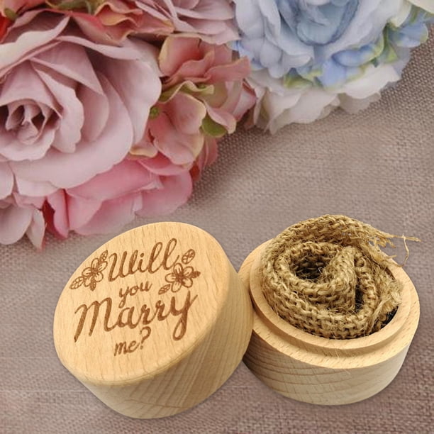 Joyeros para mujer, joyeros y organizadores. 1 caja de anillo personalizada para boda, San Valentín, joyero de madera. Joyeros.