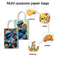 thumbnail image 4 of 16 Pcs For Cookie Monster Party Favor Bags – 2 Styles with Handles, Gift Bags for Birthday Parties, Themed Celebrations, Events, 4 of 5
