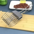 thumbnail image 4 of Herramientas y mejoras para el hogar Pinzas de acero inoxidable para pan de jamón y barbacoa Pinzas para barbacoa portátiles multifuncionales para el hogar y el exterior Pinza para rebanar de acero in, 4 of 9