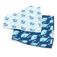 thumbnail image 3 of Primo Passi - 2Pk Blue Navy Anchor/Whale Bandana Bib, 3 of 3