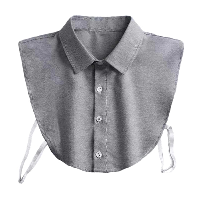 Col Détachable Adulte Faux Col Revers Simple Boutonnage Faux Col Sangle Ajustable Couleur Unie Col d'Affaires Bureau Travail Faux Col de Chemise