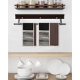 thumbnail image 3 of Brown Black Kitchen Dish Towels for Drying Dishes Set of 3, Modern Abstract Art Farmhouse Striped Waffle Weave Microfiber Hand Tea Bathroom Towels Quick Dry & Absorbent Towel 15.7x23.6, 3 of 7