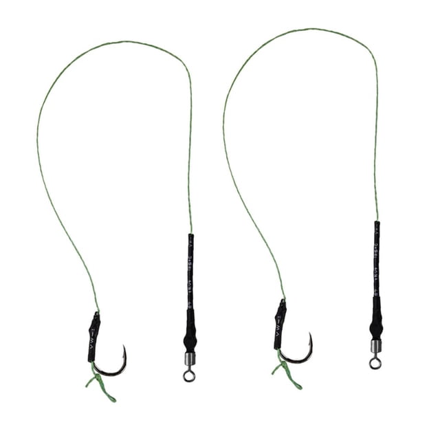 2 paquetes de aparejos de pelo para pesca de carpa, listos para atar, gancho de acero con alto contenido de carbono, Boilie 10 Baoblaze Pesca preparada en atado