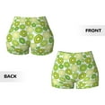 thumbnail image 3 of Sikiie Kiwi Lemon Print Workout Shorts Women Scrunch Butt Gym Shorts Seamless High Waist Tummy Control Yoga Biker Athletic Shorts, 3 of 5