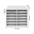thumbnail image 4 of 12 Compartments White Literature Organizer File Sorter Mail Center Holder Paper Cabinet PVC, 4 of 18