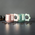 thumbnail image 5 of Thyme & Table 4 Pack Pink and Green Pearl with Flower Shaped Handle Mugs 13.5 fl oz, Stoneware, 5 of 5