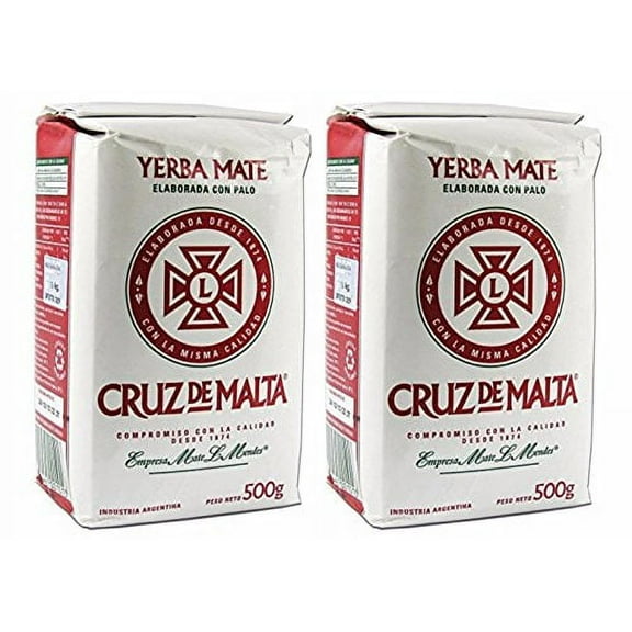 Cruz De Malta Full Kilo Yerba Mate - Value Size 2.2 Lb Bag (Half Kilo - Pack Of 2)