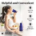 thumbnail image 5 of American Atelier Bedside Water Carafe with Tumbler Pitcher and Footed Drinking Glass, Use Cup as Lid for Carafe For Guest Room, Nightstand, Office, or Gif,Navy 32 Oz, 5 of 7