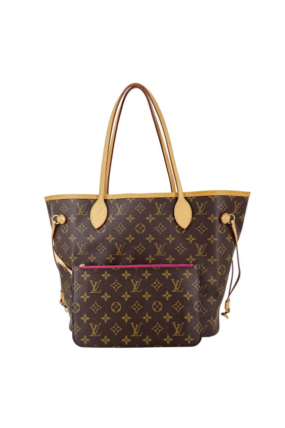Pre-Owned Louis Vuitton Neverfull MM Monogram Canvas Tote Bag Brown