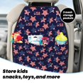 thumbnail image 5 of Pofeuu American Stars Print 2 Pack PU Leather Kick Mat Back Seat Protector, Universal Car Seat Back Organizer, Waterproof Backseat Protector For Most Car, 5 of 8