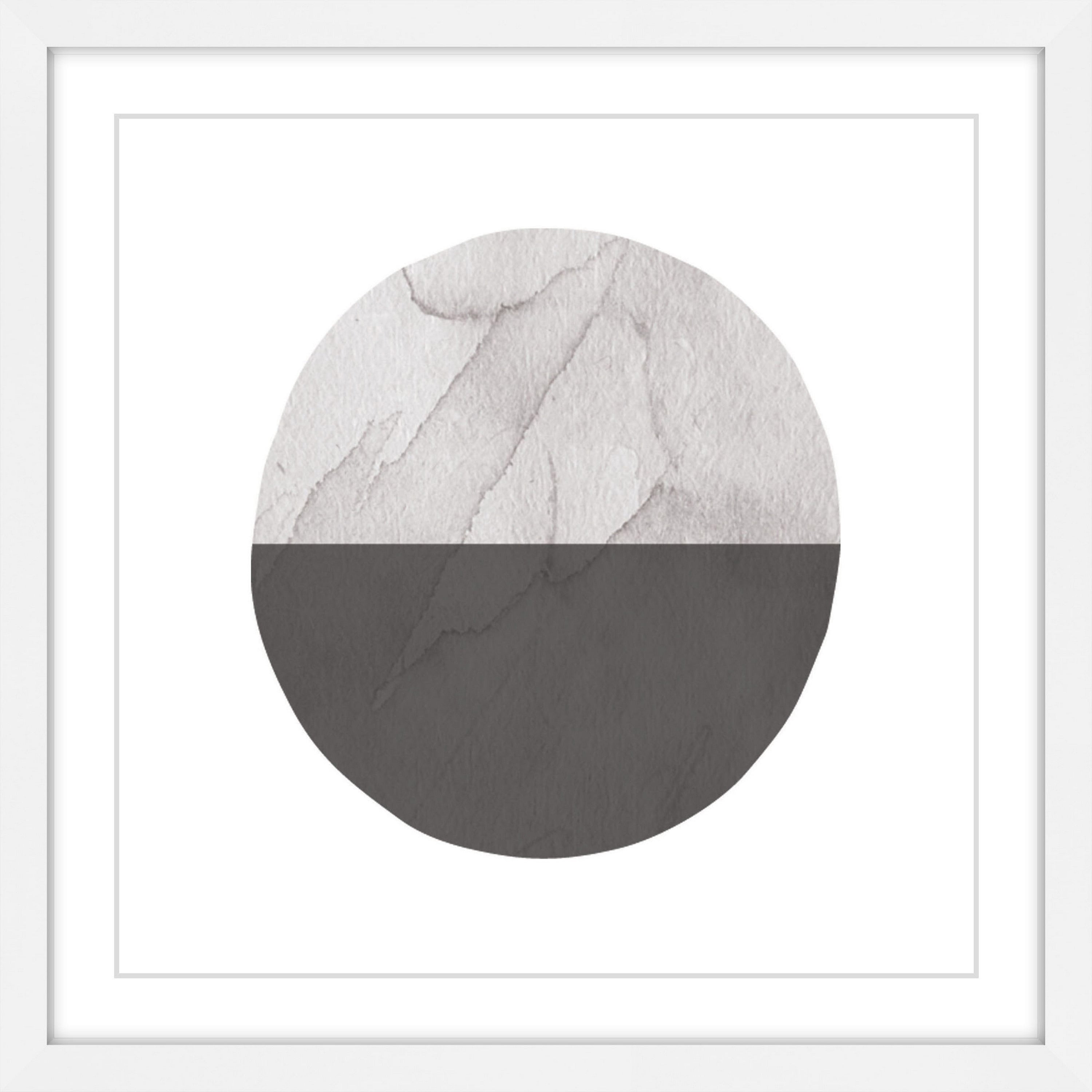MARMONT HILL  'Half Circle' by Diana Alcala Framed Wall Art Print - Multi-Color 24 x 24