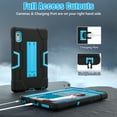 thumbnail image 6 of Dteck Rugged Case for Lenovo Tab M9 (TB-310FU, 2023 Released), Heavy Duty Shockproof Rugged Protective Cover with Kickstand,Black + Blue, 6 of 7