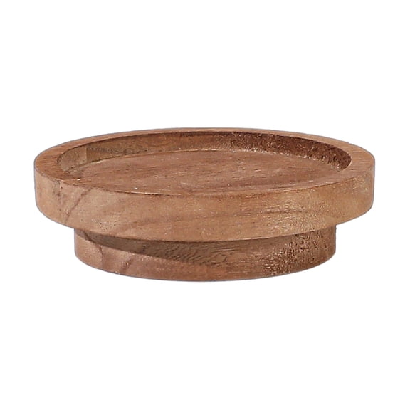 Selrti Candle Holder Tray, Round Wood Decorative Candle Plate, Rustic Tealight and Pillar Candle Tray for Farmhouse, Kitchen and Coffee Table Decor