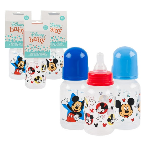 3 Piece Disney Mickey Mouse Baby Bottle- 5oz- 3 Assortments, 96199