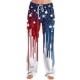 thumbnail image 6 of AHMOMEI 4th of July Women's Pajama Bottoms Drawstring Straight Leg Women Lounge Pants Independence Day Sleepwear Pj Bottoms, 6 of 7