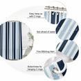 thumbnail image 6 of Navy Blue Waterproof Fabric Shower Curtain,Modern White Geometric Vertical Stripes Waterproof Fabric Shower Curtain for Bathroom Curtains Bathtubs Hotel Shower Curtains with 12 Hooks Standard 72x72, 6 of 8