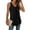 Black, variant on Ukumplol Sleeveless Tops for Women Womens Tank Tops Loose Fit Women's Fashion Solid Round Neck Swallowtail Sleeveless Top Going Out Tops for Women Black L