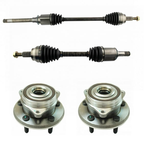 TRQ 4pc CV Axle & Wheel Hub Bearing Assembly Kit Set for Durango Grand Cherokee CSA89971