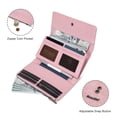 thumbnail image 3 of Montana West Wallets for Women Trifold Large Card Organizer Zipper Coin Purse, Dark Pink, 3 of 7