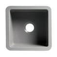 thumbnail image 5 of ALFI brand ABF1818S-GM Gray Matte Square 18" x 18" Undermount / Drop In Fireclay Prep Sink, 5 of 10