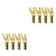 thumbnail image 2 of Ounissouiy Clip de Cable 4X, conector de Cable, conexión de enchufe Banana, Cables de transmisión de larga duración plateados, abrazadera, Oro 2piezas, 2 of 6