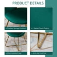 thumbnail image 4 of HOMCOM Modern Accent Chair Velvet Upholstered Chair w/ Golden Base Legs, Green, 4 of 8