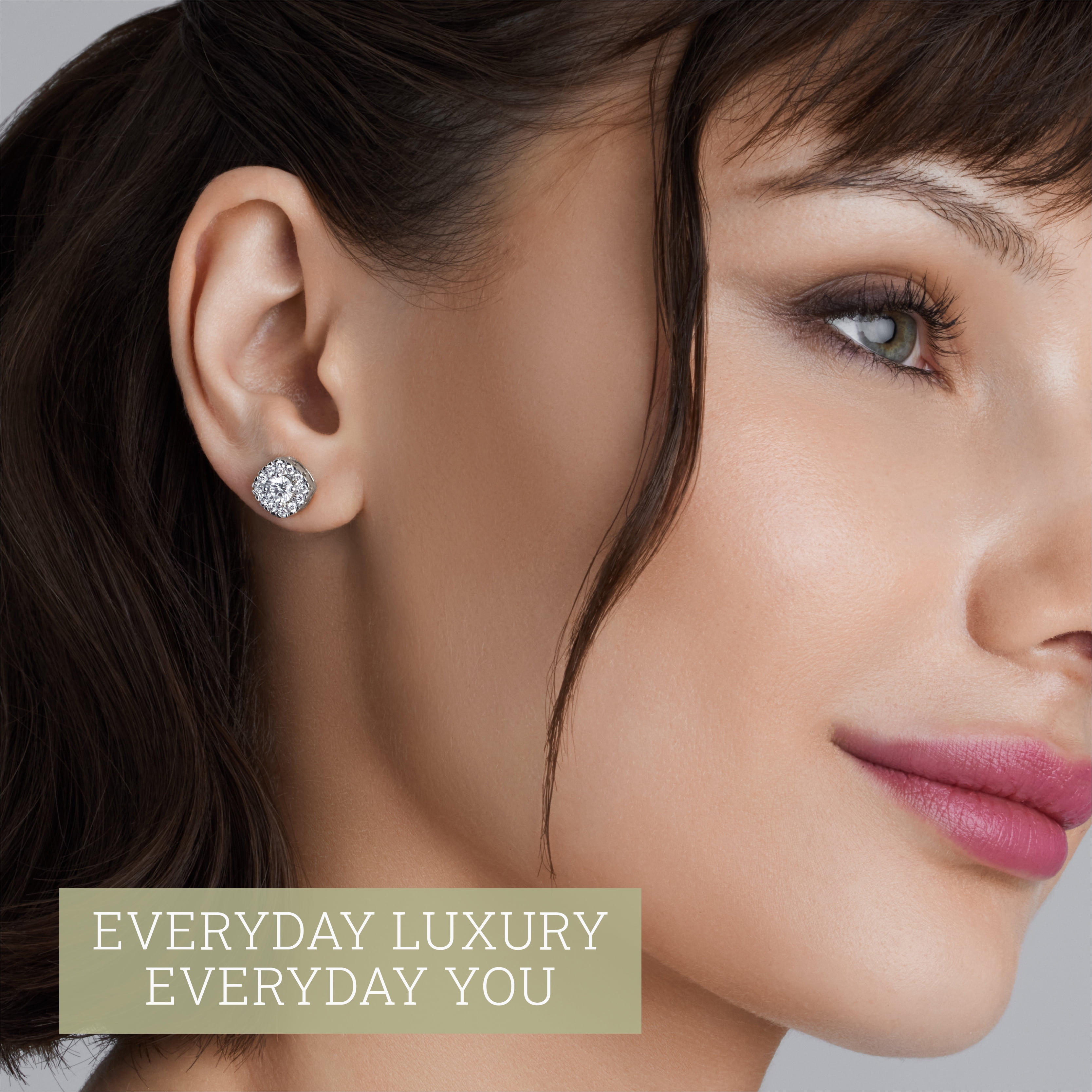 Gilded 1 Carat Total Weight Lab-Grown Diamond Stud Earrings for Women | 925 Sterling Silver | Cushion Halo Studs | Hypoallergenic Fine Jewelry | Prong Setting, Push Back Nut | SI1 Clarity, F Color