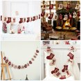 thumbnail image 2 of HAMPPLIES 2Pcs Christmas Banners Rope Cloth Wood Sock Glove Shaped Triangle Decorative Hanging For Families, 2 of 8