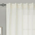 thumbnail image 2 of DriftAway Extra Long Linen Sheer Curtains 2 Panels 2 Story House Tall Curtains for High Ceiling Long Window High Living Room Light Filtering Window Coverings Back Tab 204"L x 52"W Light Linen, 2 of 9
