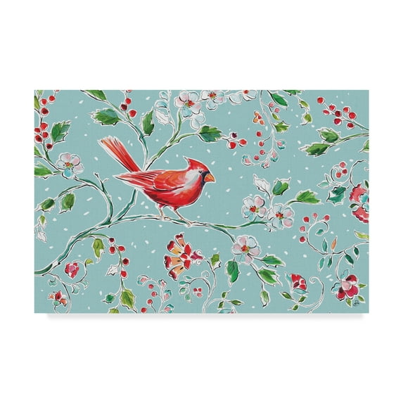 Trademark Fine Art 'Holiday Wings I Blue' Canvas Art by Daphne Brissonnet