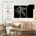 thumbnail image 4 of Elephant Stock Roaring Lion Head Wall Art - Horizontal Multi Panel Canvas - Living Room Wall Decor - Animal Multi Panel - Black And Gray Decor - 23" x 14", 4 of 4