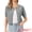 Grey, variant on DARING DIVA Women's Short Sleeve Knit Button Down Lightweight Cardigan XS Grey