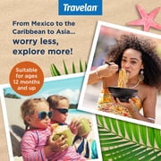TRAVELAN Anti Diarrhea Travel Medicine for Gas Relief, Bloating, Cramping and Digestive Support, Natural Colostrum Dietary and Immune Support Supplement, Blister Pack for Travel, 30 Pills