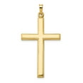 thumbnail image 5 of 14k Yellow Gold Hollow Hollow Cross Charm Pendant, 5 of 7