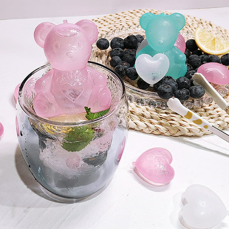 Dropship 1pc Cute Teddy Bear Ice Cube Making Mold; Splash-proof And Easy To  Fall Off; For Refrigerator With Container; Cute Bear Ice Cube Tray; To Make  Frozen Cocktail Whiskey Coffee to Sell